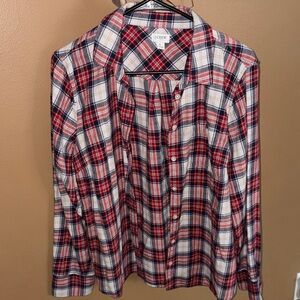 J. Crew Red and Blue Plaid Shirt